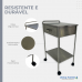 MESA AUXILIAR INOX COM GAVETA 50X80